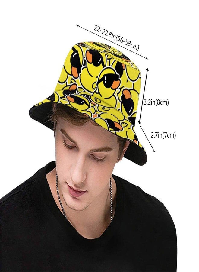 AGANS Funny Duck Bucket Hat Fisherman Hat Beach Travel Sun Hat Outdoor Cap for Unisex Men Women - Image 5